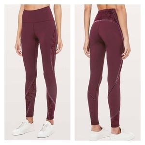 Lululemon Wunder Under High Rise Tight Flocked